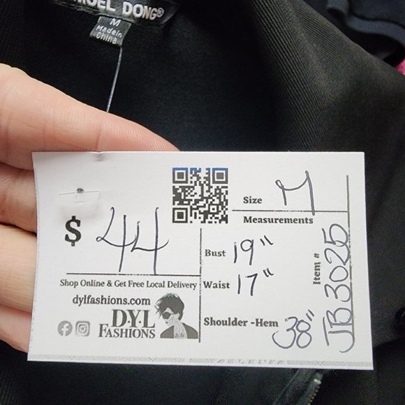 Samuel Dong Black Ribbed Knit Patchwork Zip Up Jacket Size M - Picture 10 of 10